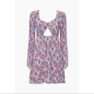 NWT patterned open front dress